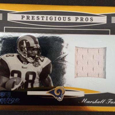 2005 Playoff Prestige Prestigious Pros Jerseys Gold #PP32 Marshall Faulk 41/100