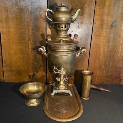 Antique Brass Samover