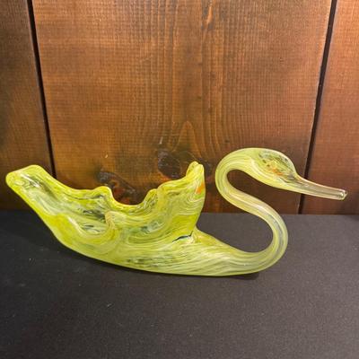 Murano Style Glass Swan
