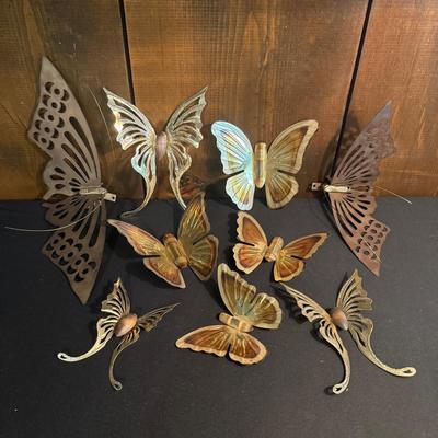 Vintage Brass Butterflies 