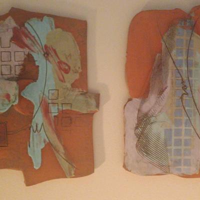 2 Clay/Slate Wall Art