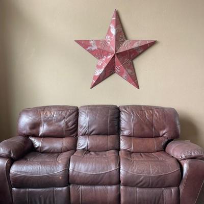 Leather couches ( this one has slight flaw ) will be a great price ! 