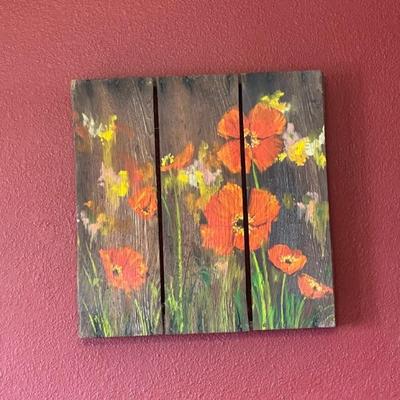 Painting on barn wood 