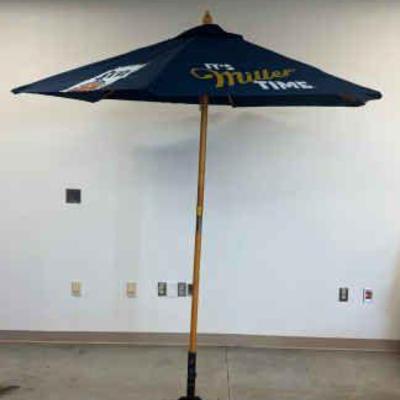 Miller Lite Market Umbrella w/stand