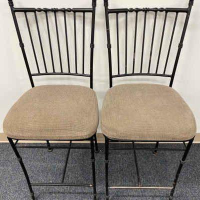 Two Metallic Barstools