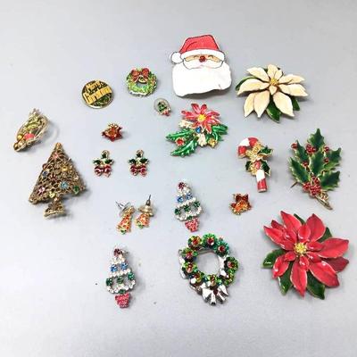 Christmas Pins & Earrings