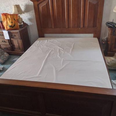 Large Wooden Bed Frame 