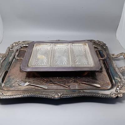 Silverplate Trays & Forks 