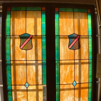 3 Stained Glass Panels 