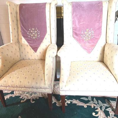 Matching Narrow Wing Chairs