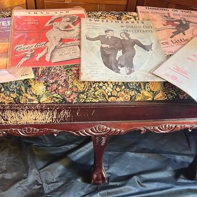 Piano Bench & Sheet Music