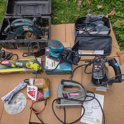 Power Tool Assortment (Makita, Ryobi, Black And Decker)