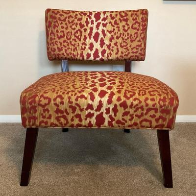 Orange Leopard Print Chair