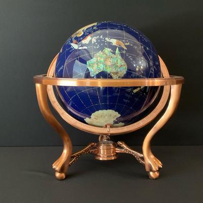 Lapis Lazuli Gemstone World Globe 