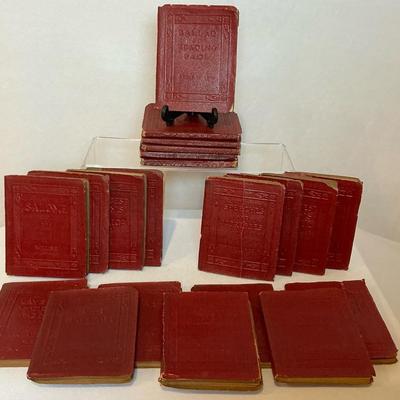 Antique Little Leather Library Set