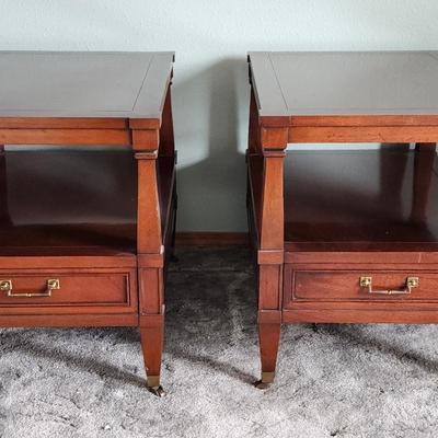 Vintage Side Tables on Wood Castors 