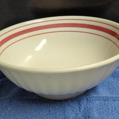 Red Striped Made in Italy Bowl