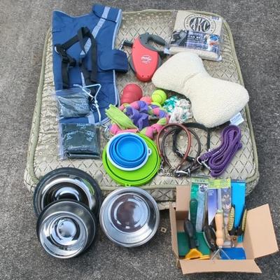 36 X 40 Dog Bed, Grooming Supplies, Dishes, More