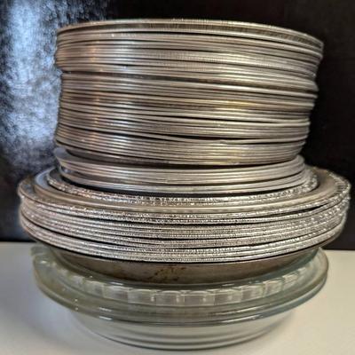 Pie Baking Glass And Aluminum 