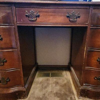 Vintage Bow Front Desk 