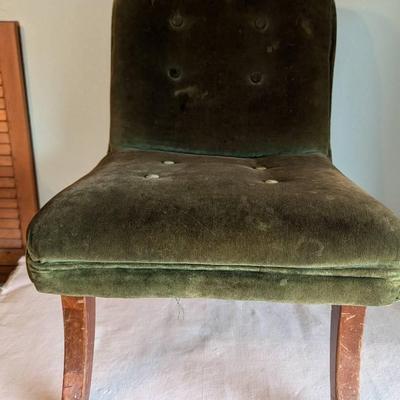 Green Velvet Childs Lounging Chair
