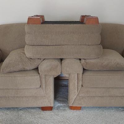 Two Lazy boy Chairs & Footstool