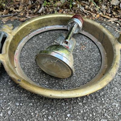 Vintage Eveready “Big Jim” And Vintage Brass Ship Porthole