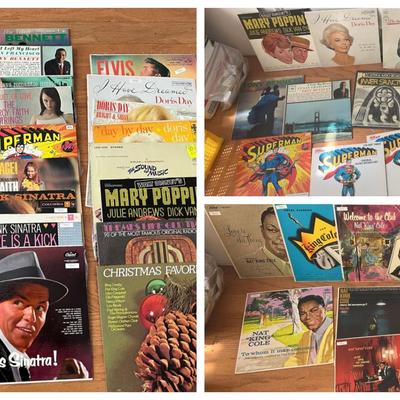 Vintage Vinyl Featuring Superman, Frank Sinatra and Nat King Cole