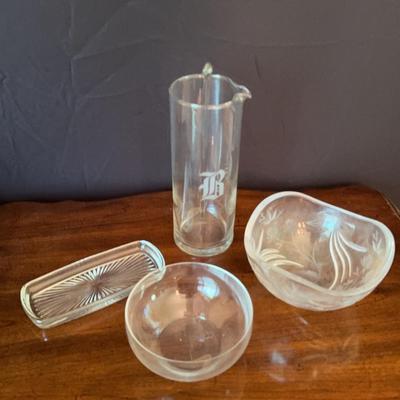 Assorted Glass Serving Pieces
