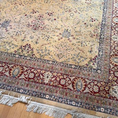 High Quality Cream, Blue And Rust Large Floor Rug