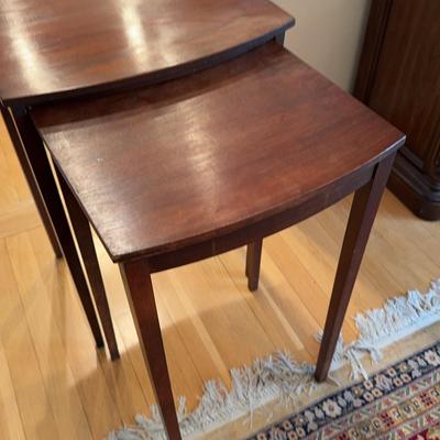 Two Nested Wood Tables