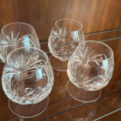 4 Cut Crystal Snifters