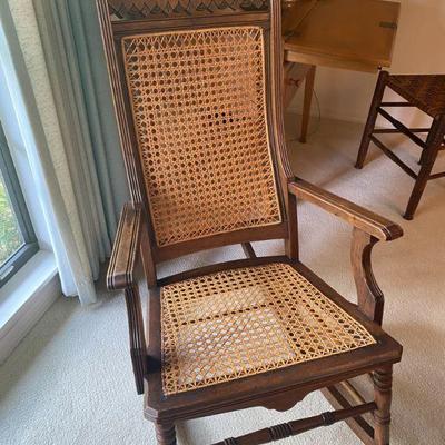 Early American cane rocker 