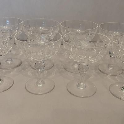 Stuart Crystal Coupe Glasses Regent Pattern