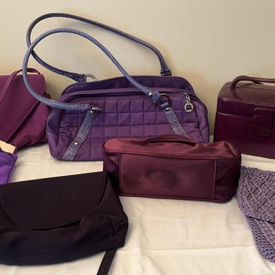 Assortment of Purple Cloth Purses