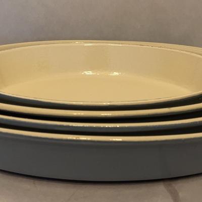 Set of Le Creuset Enameled Cast Iron Pans
