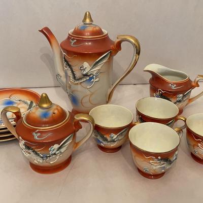 Oriental Dragon Tea Set