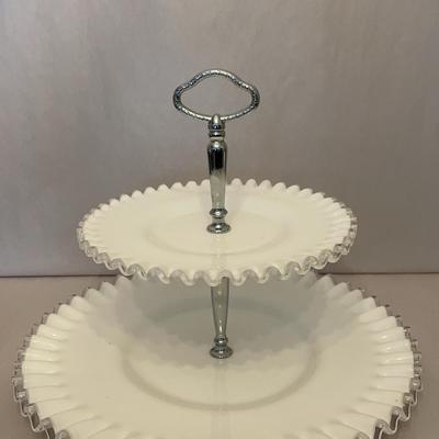 Fenton 2-Tiered Tidbit Tray