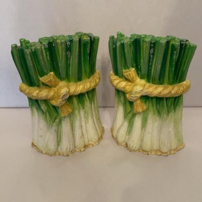 Pair of Cast Iron Scallion Door Stops