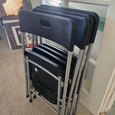 Foldable card table chairs