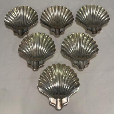 Set of Napier Sterling Silver Clamshell Ashtrays
