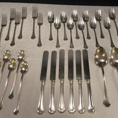 Reed & Barton Sierra Monogrammed Silver-Plated Flatware Set