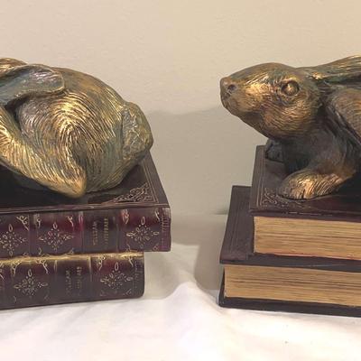 Pair of Shakespeare Rabbit-Themed Bookends