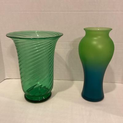 Pair Of Green Vases