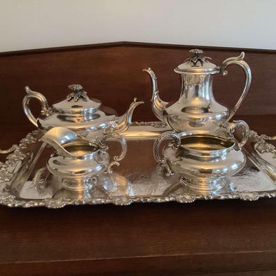 Silver Tone Tea Set