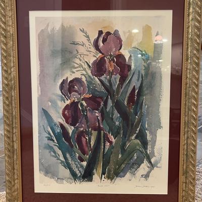 Gold-Framed Signed & Numbered Barbara Doughty Watercolor Print