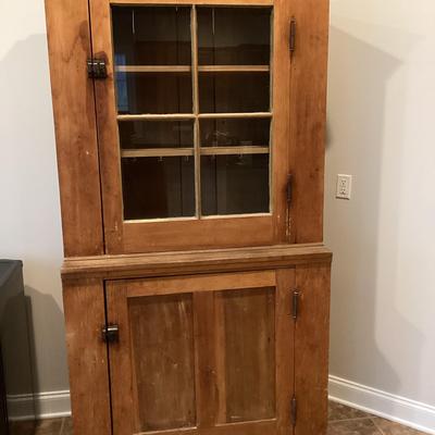 Vintage Wood Hoosier Cabinet