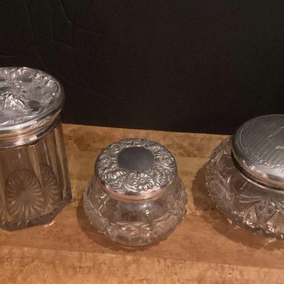 Trio Of Unger Bros Style Glass Jars