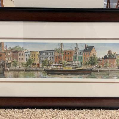 Wood-Framed Lucia de Leiris Waterfront Print