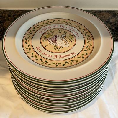 Set of Vintage Anchor Hocking 12 Days of Christmas Plates